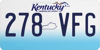 KY license plate 278VFG