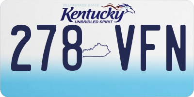 KY license plate 278VFN