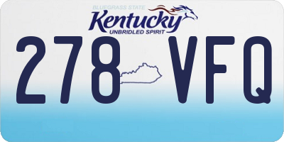 KY license plate 278VFQ