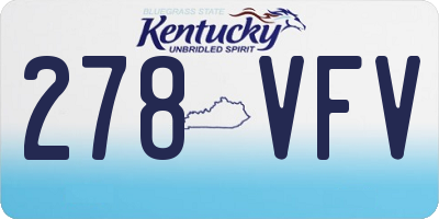 KY license plate 278VFV