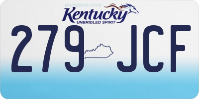 KY license plate 279JCF