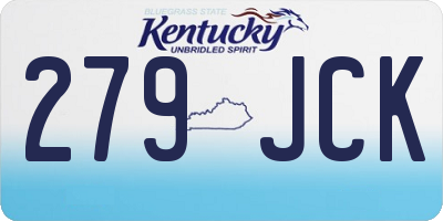 KY license plate 279JCK