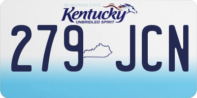 KY license plate 279JCN