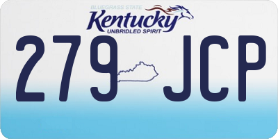 KY license plate 279JCP