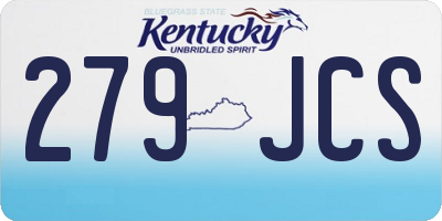 KY license plate 279JCS