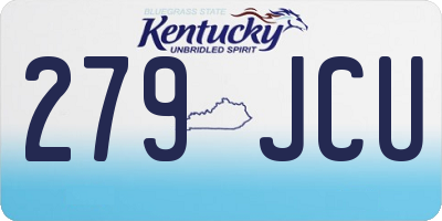 KY license plate 279JCU