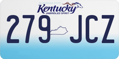 KY license plate 279JCZ