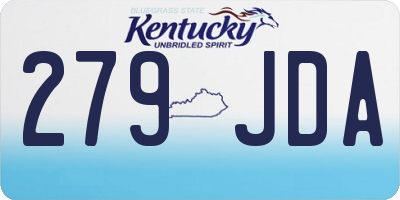 KY license plate 279JDA