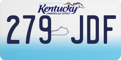 KY license plate 279JDF