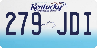 KY license plate 279JDI