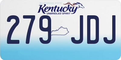 KY license plate 279JDJ