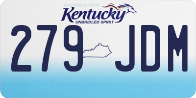KY license plate 279JDM