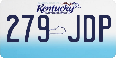 KY license plate 279JDP