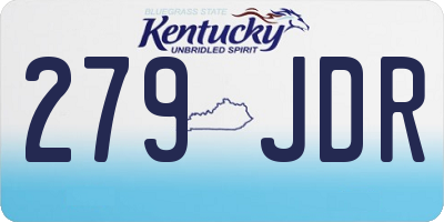 KY license plate 279JDR