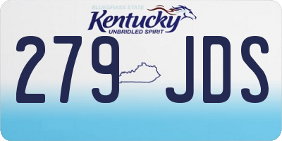 KY license plate 279JDS