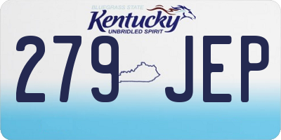 KY license plate 279JEP