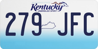 KY license plate 279JFC