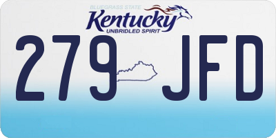 KY license plate 279JFD