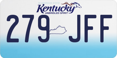 KY license plate 279JFF