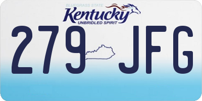 KY license plate 279JFG