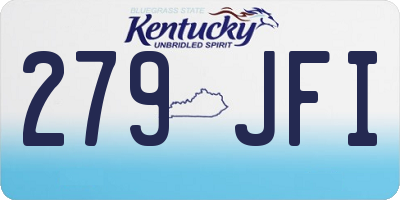 KY license plate 279JFI