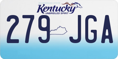 KY license plate 279JGA