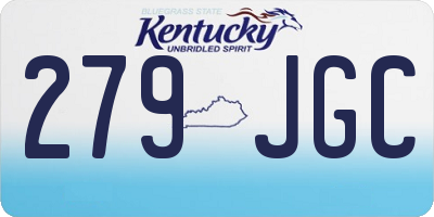 KY license plate 279JGC