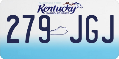 KY license plate 279JGJ