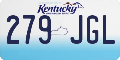 KY license plate 279JGL