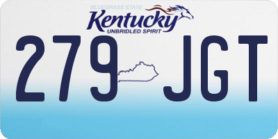KY license plate 279JGT
