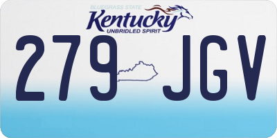 KY license plate 279JGV