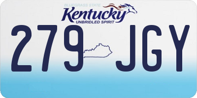 KY license plate 279JGY