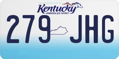 KY license plate 279JHG