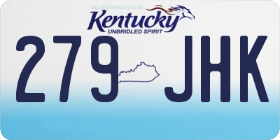 KY license plate 279JHK