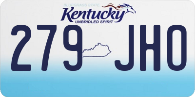 KY license plate 279JHO