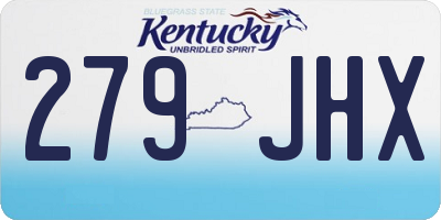 KY license plate 279JHX