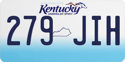 KY license plate 279JIH