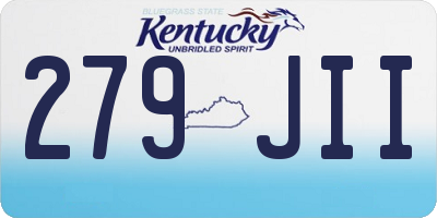 KY license plate 279JII