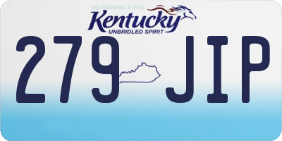 KY license plate 279JIP