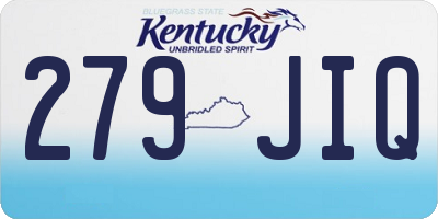 KY license plate 279JIQ
