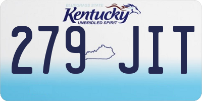 KY license plate 279JIT