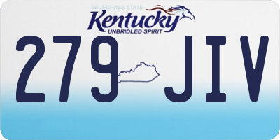 KY license plate 279JIV