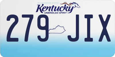 KY license plate 279JIX
