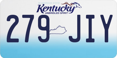KY license plate 279JIY