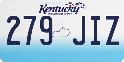 KY license plate 279JIZ