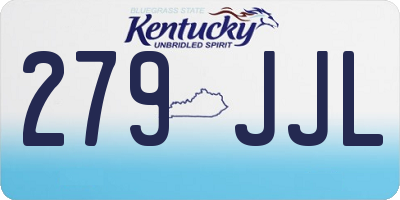 KY license plate 279JJL