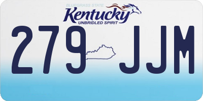 KY license plate 279JJM