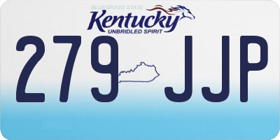 KY license plate 279JJP