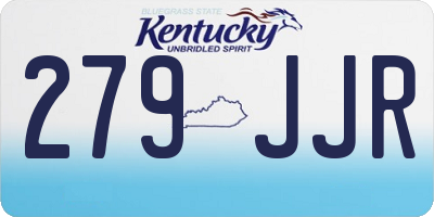 KY license plate 279JJR