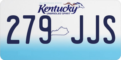 KY license plate 279JJS